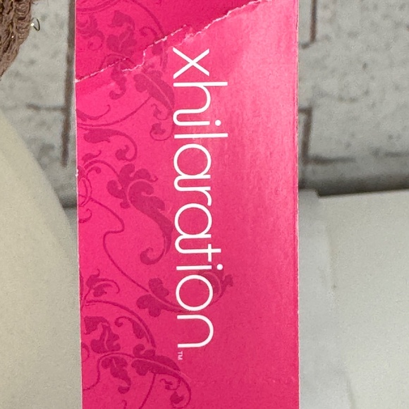 Xhilaration Juniors Beige Brown Bikini Crochet Swim Triangle Top Large 8 10 NEW - Picture 10 of 11